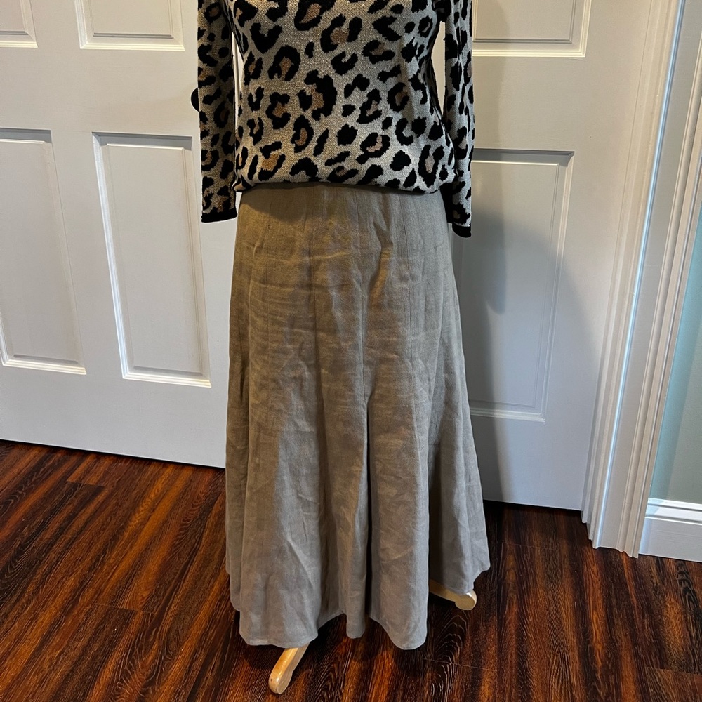 100% linen maxi skirt